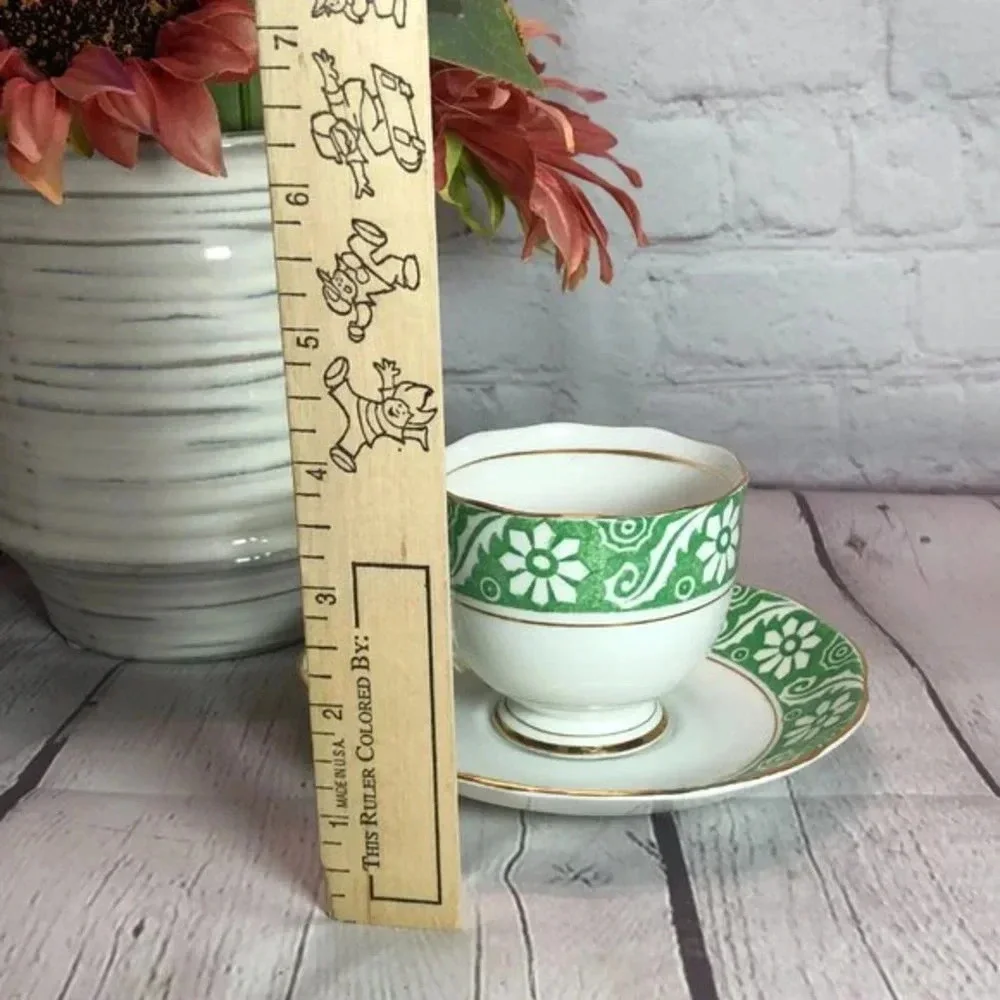 Vintage Roslyn fine bone china england footed cup and saucer